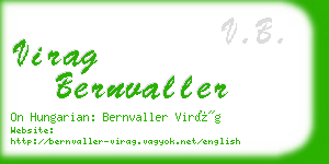 virag bernvaller business card